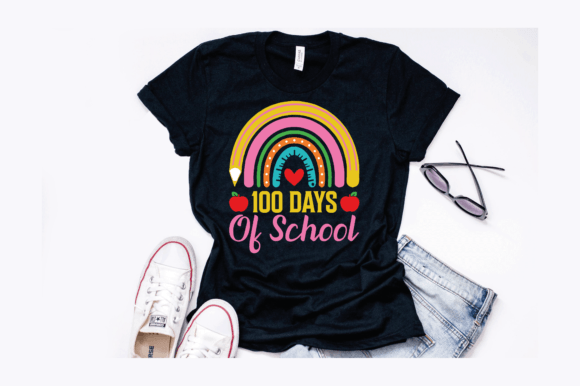 100 Days Rainbow Design Graphics