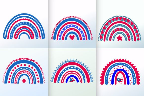 4th of July SVG Rainbow T-shirt Design