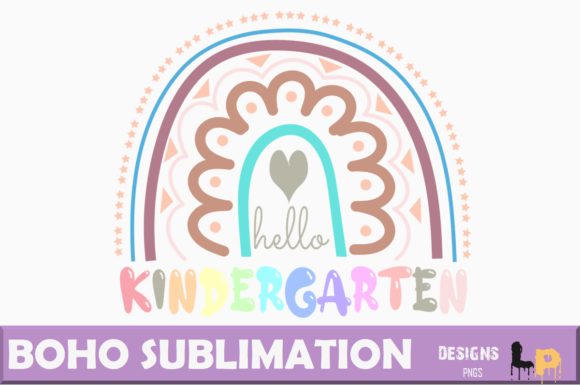Boho Vintage Rainbow Sublimation Graphics