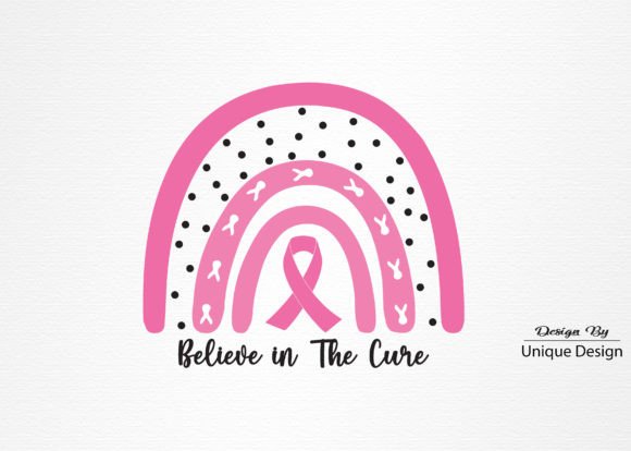 Breast Cancer Boho Rainbow SVG Graphics