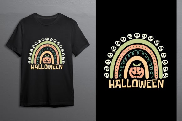 Halloween Rainbow Graphics T-Shirt Designs