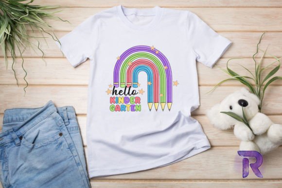 Hello Kindergarten Pencil Rainbow