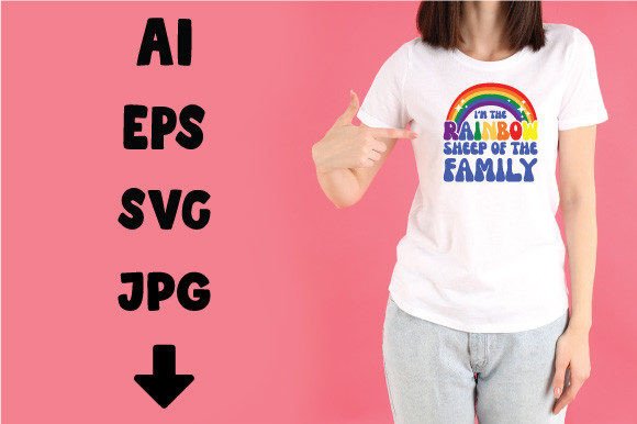 I’m the Rainbow Sheep of the Family Graphics
