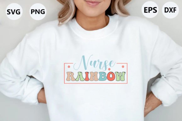 Nurse Rainbow - Nurse Retro Svg