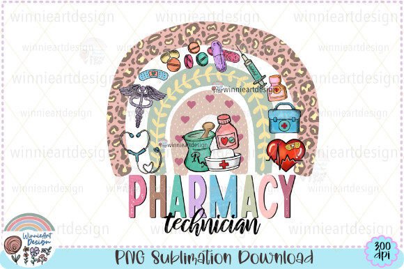Pharmacy Technician PNG, Rainbow Boho