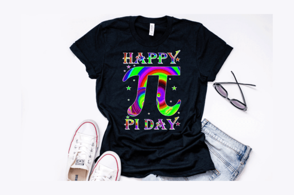 Pi Day Digits of Pi Rainbow Design Graphics