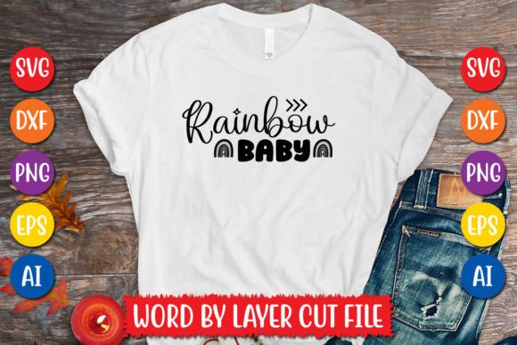 Rainbow Baby SVG Design for Graphics and T-Shirt Designs