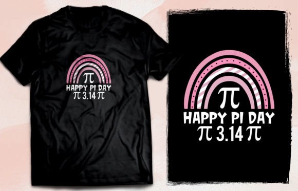 Rainbow Happy Pi Day T-Shirt Design Graphics