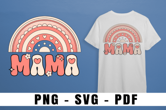 Rainbow MAMA Retro Mother's Day SVGs