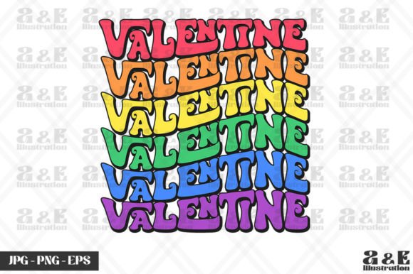 Retro Valentines Gay Pride Rainbow Graphics for T-Shirt Designs