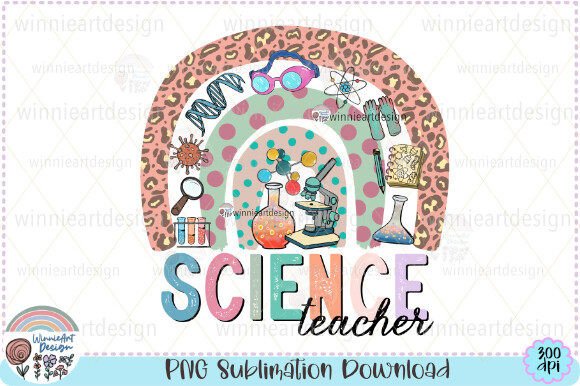 Science Teacher PNG, Rainbow Science