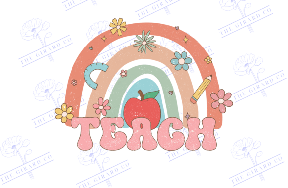 Teach Rainbow SVG, Teach Rainbow PNG Graphics